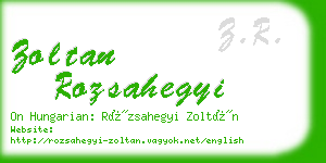 zoltan rozsahegyi business card
